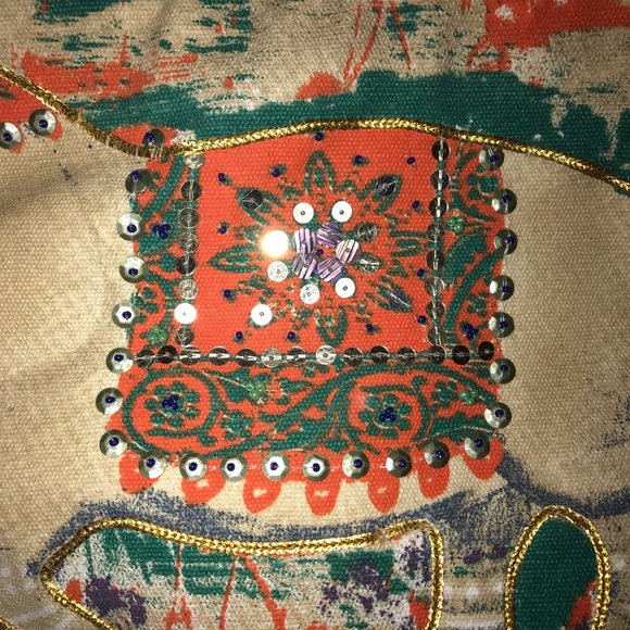 🌞Sun n’ Sand Canvas Elephant Purse - Picture 3 of 4